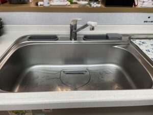 兵庫キッチン取付け隊　タッチレス水栓への取替　施工前